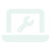Laptop with wrench icon