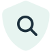 shield with maginifying glass icon